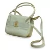 \"Ferragamo\" bag in crocodile-embossed leather. Lime green color. - Moinat - Decorating accessories